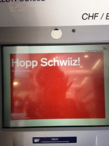 Screen image of Credit Suisse Bancomat