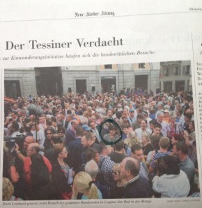 Federal Councillor Doris Leuthard greeting the people